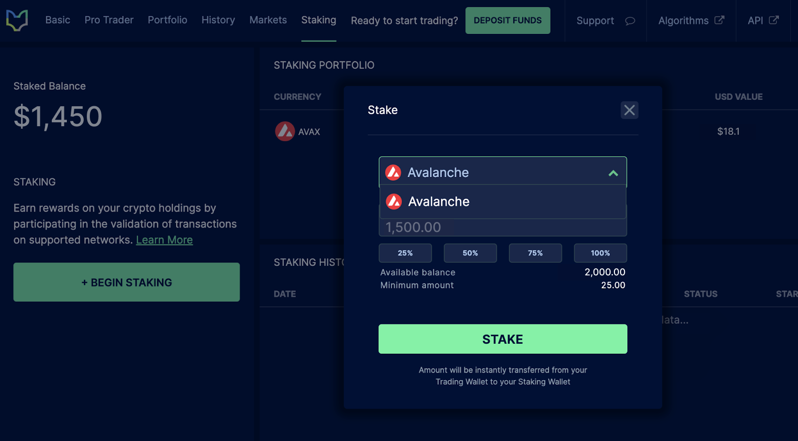 Staking AVALANCHE