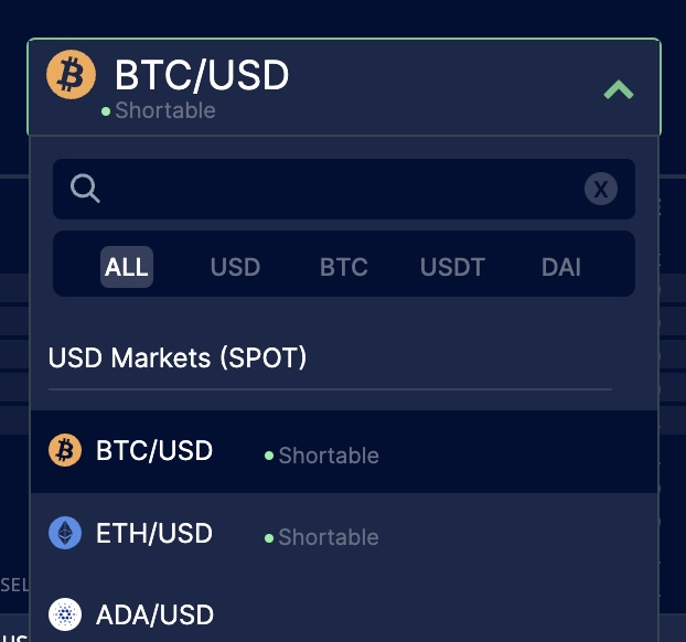 Shorting BTC and ETH