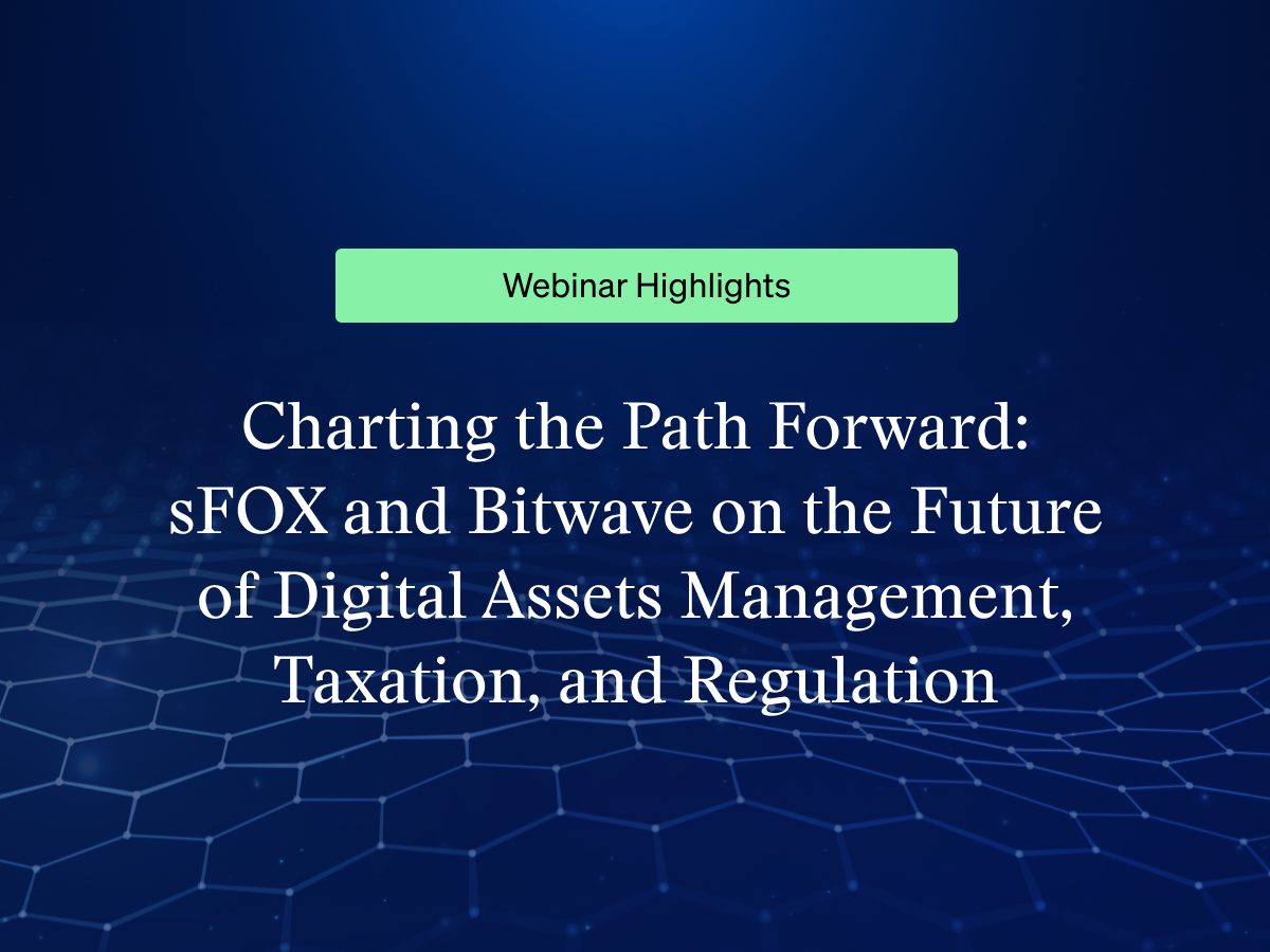Digital asset taxation Bitwave sFOX